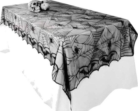 Halloween Gotisk Blonde- og Spindelvevdekorasjon 122 x 244 cm