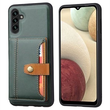 Samsung Galaxy A04s/A13 5G Retro Style Deksel med Lommebok Grønn