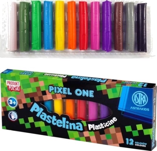 Astra Plastelina Pixel One 12 Farger Astra