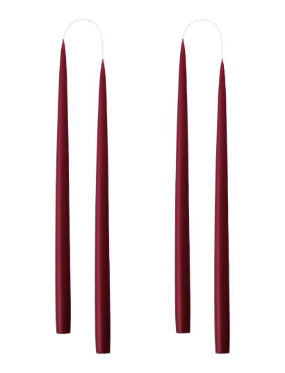 Kunstindustrien Hand Dipped Candles 4 Pack   Red   