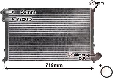 Radiator motorkjøling VAN WEZEL 09002105