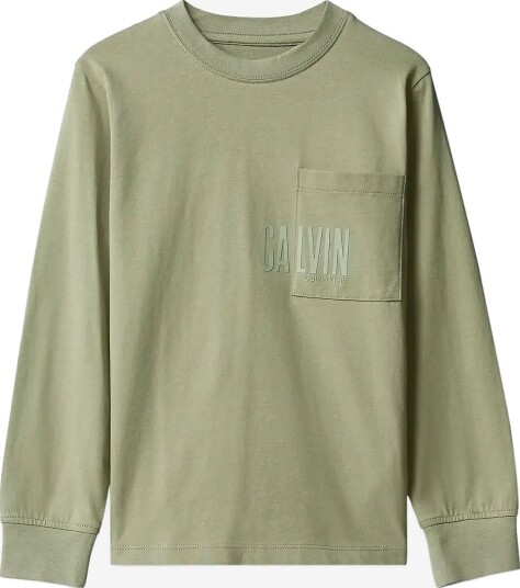 Calvin Klein Calvin Pocket Ls T-Shirt OIL GREEN 104