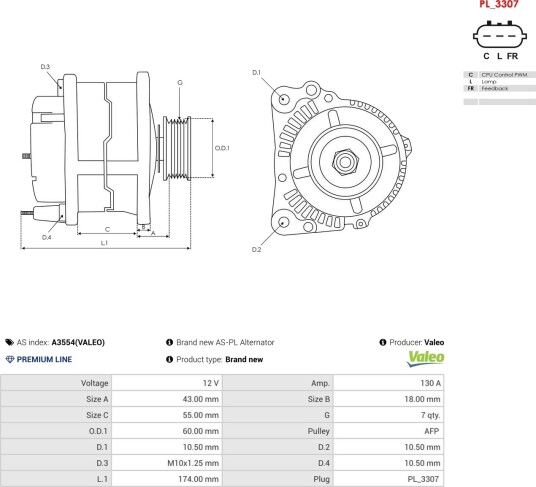 AS-PL A3554(VALEO) Dynamo