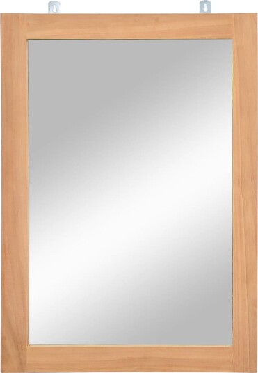 vidaXL Veggspeil heltre teak 50x70 cm vidaXL Veggspeil heltre teak 50x70 cm
