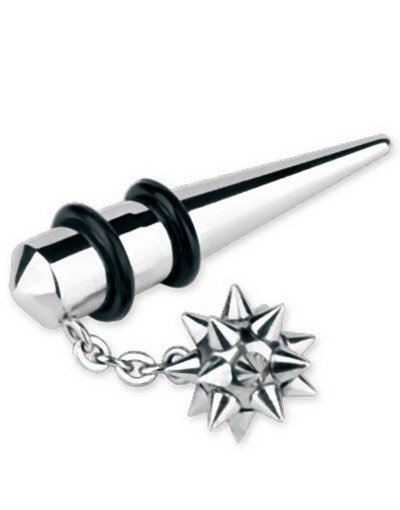 Steel Nail Expander With Club Ørepiercing Strl 4 mm