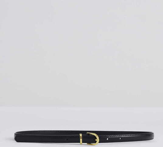 Malina Blair Thin Leather Belt - Black - 85 x 85 Malina Blair Thin Leather Belt - Black - 85 x 85