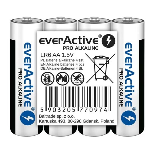 EverActive LR6 AA 1,5 V (4 enheter) EverActive LR6 AA 1,5 V (4 enheter)