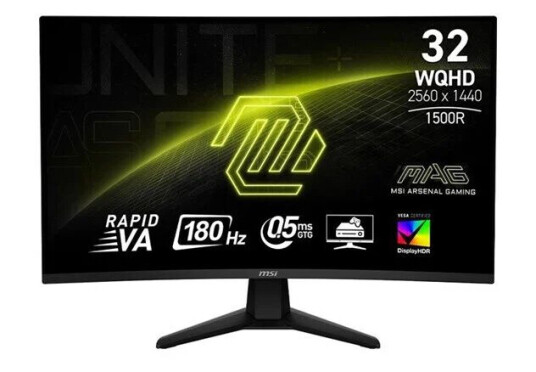 MSI MAG 32CQ6F 32" Bøyd Spillskjerm 2560x1440 180Hz HDR 400 MSI MAG 32CQ6F 32" Bøyd Spillskjerm 2560x1440 180Hz HDR 400