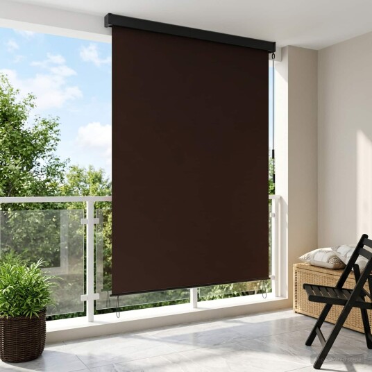 vidaXL Rullegardin Brun 180 x 250 cm Stoff og Aluminium