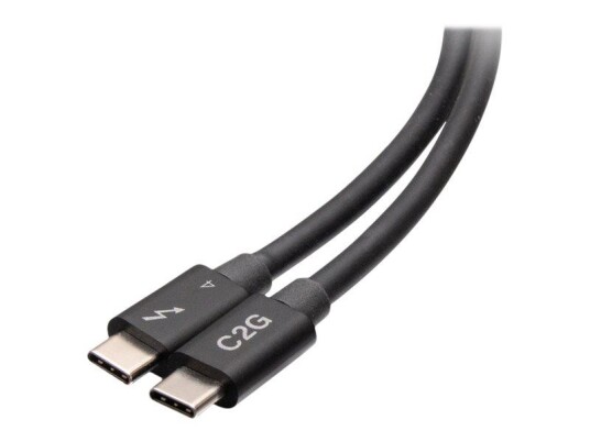 C2G Thunderbolt 4 USB-C Kabel 0,8m 40Gbps Sort