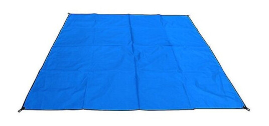 Vanntett teltbunnsduk piknikmatte ultralett lommetelt fotspor strandduk sekk for camping vandring matteBY Blue 210x150cm