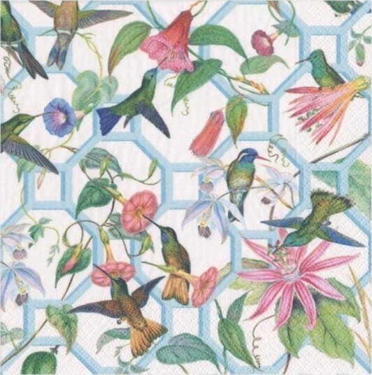 Hummingbird Trellis kaffe servietter