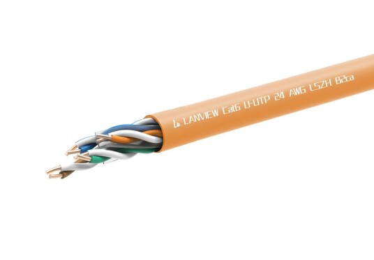 Lanview Nettverkskabel Cat6 U/UTP LSZH B2ca Solid Lanview Nettverkskabel Cat6 U/UTP LSZH B2ca Solid