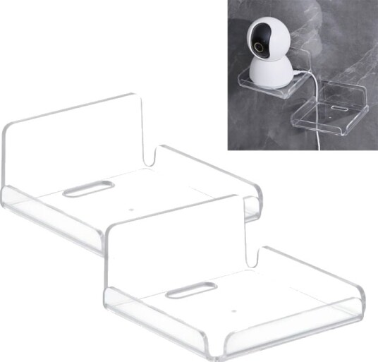 Vegghyller i gjennomsiktig plast 10,2x10,2x4,5 cm 2 pk