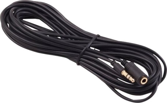 Maclean Mctv 821   Lydforlengelseskabel   Mini Phone Stereo 3.5 Mm Hann Til Mini Phone Stereo 3.5 Mm Hunn   5 M   Skjermet   Svart