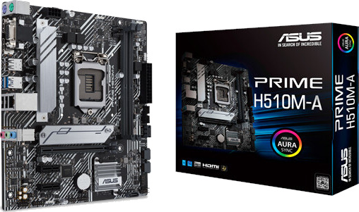 ASUS PRIME H510M-A Hovedkort Intel H510 Intel LGA1200 socket DDR4 RAM Micro-ATX ASUS PRIME H510M-A Hovedkort Intel H510 Intel LGA1200 socket DDR4 RAM Micro-ATX