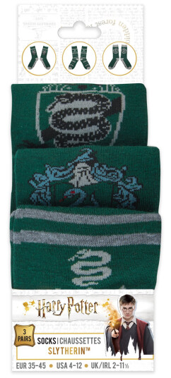 Harry Potter - Slytherin - 3 pairs of Socks Harry Potter - Slytherin - 3 pairs of Socks