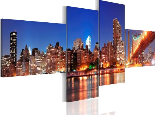 Bilde Night Panorama Nyc 200x90 Artgeist sp. z o. o.