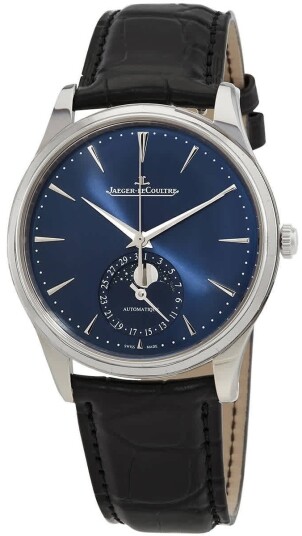 Jaeger LeCoultre Herreklokke 1368480 Master Ultra Thin Blå/Lær Ø39 Jaeger LeCoultre Herreklokke 1368480 Master Ultra Thin Blå/Lær Ø39