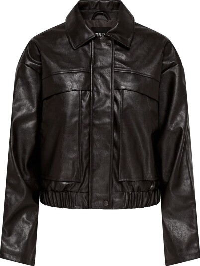 ONLY Onlmelle Faux Leather Jacket Otw Brown M