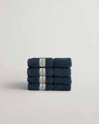 Gant 4-Pakning premium kluter 30x30 SATEEN BLUE 30X30