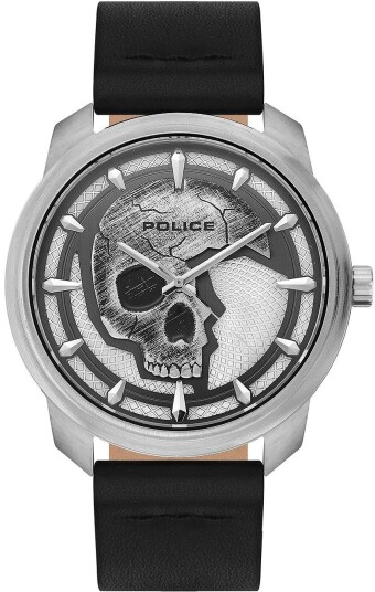 Police Herreklokke PL15714JS.04 Bleder Grå/Lær Ø44 mm