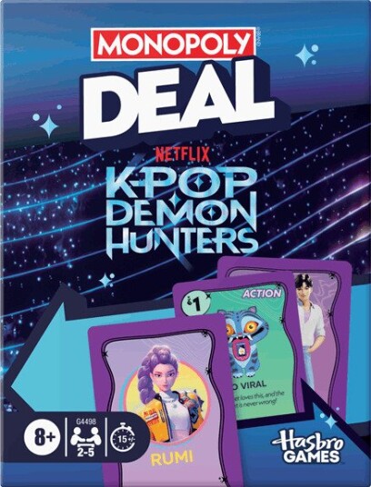 Hasbro Monopoly Deal KPop Demon Hunters Kortspill Engelsk