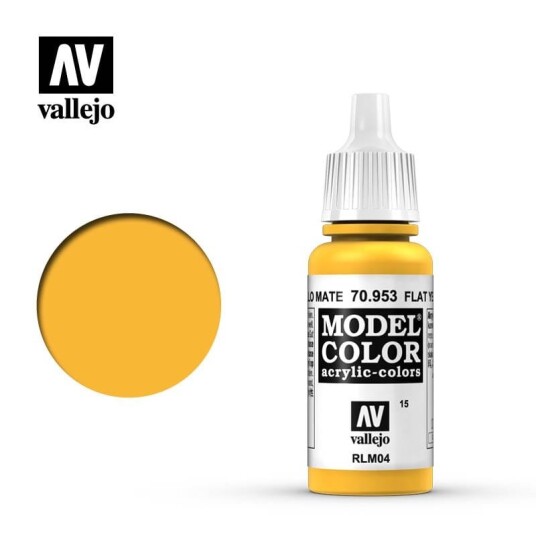 Vallejo Modellfarge Flat Yellow 17ml 70.953 for Modellbygging