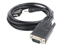 GEMBIRD HDMI til VGA Adapterkabel 1,8 m med Lydkabel - Svart