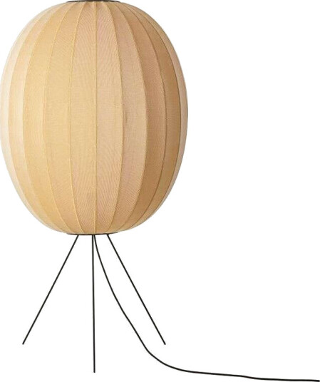 Made By Hand Knit-Wit Oval Gulvlampe Gul Mellom Ø65