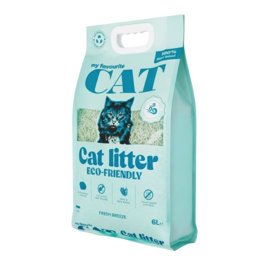 Eco Friendly Cat Litter 6L Fresh Breeze Katt Toalett Og Kattesand Kattesand My Favourite Cat