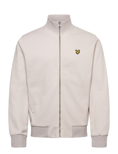 Lyle & Scott Pique Zip Through Sweatshirt Grey XL