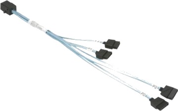 Supermicro Cbl-Sast-0703 - Sata/Sas-Kabel - 4 X Mini Sas Hd (Sff-8643) (Hann) Til Sata (Hunn) - 23/13/23/13 Cm