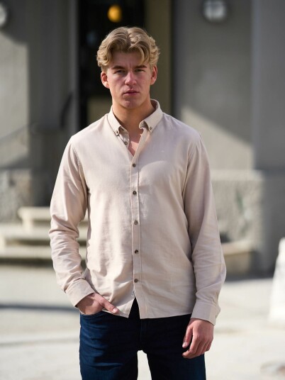 Solid Valencia Pete SH Shirt Beige L
