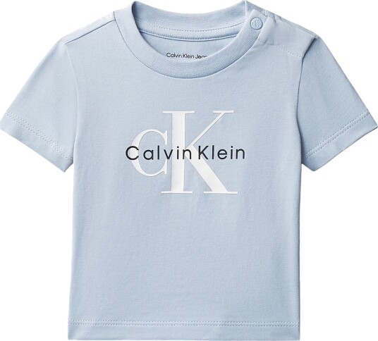 Calvin Klein T skjorte CK Logo Luftig Blue Calvin Klein 3 år 98 T skjorte Blå