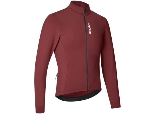 GripGrab RIDE langermet sykkeltrøye dark red herre