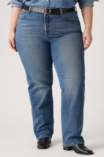 Levi's Plus   Jeans Pl 501® Jeans For Women   Blå