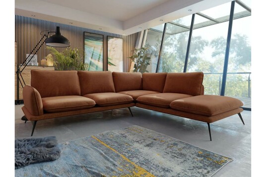 Graystone 4 seters Hjørnesofa Brun