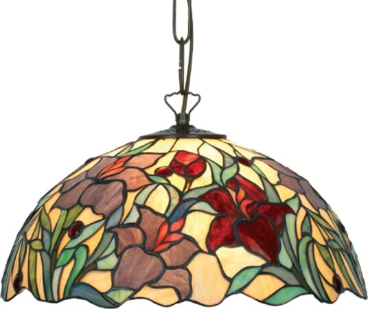 Artistar Tiffany pendellampe ATHINA dimbar Flerfarget Stue / spisestue Glass Tiffany Artistar Tiffany pendellampe ATHINA dimbar Flerfarget Stue / spisestue Glass Tiffany