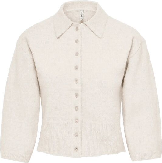 ONLY Onlmacey 3/4 Polo Cardigan Nca Knt Cream M