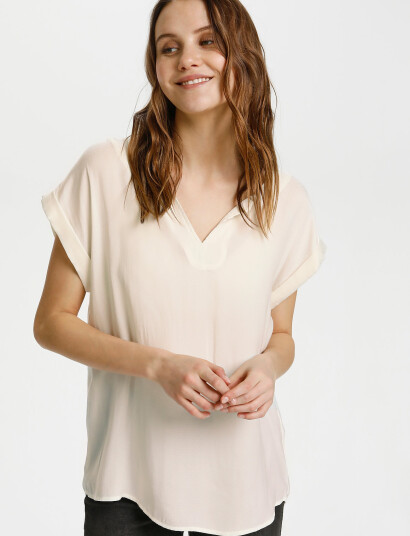 Saint Tropez P1326, Brianasz Ss Top - Cream - S