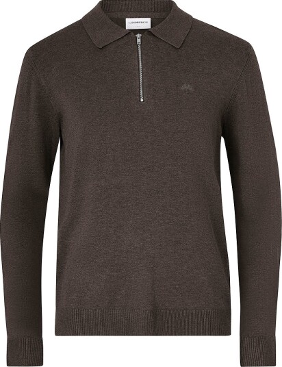 Lindbergh Genser Ecovero L Zip Polo Brun