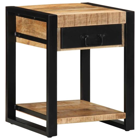 Sidebord 40x40x50 cm grovt heltre mango 8721158313201