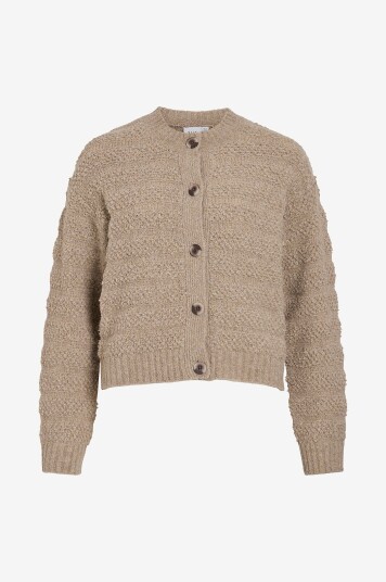 Vila Kardigan viTillia O neck L/S Knit Brun