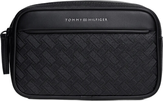 Tommy Hilfiger Th Modern Monogram Washbag - Black - ONE SIZE