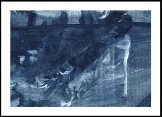 Blue Texture Flowing Vertical Lines Plakat Plakat / 40x50cm
