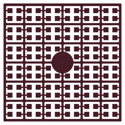 Pixelhobby Midi perler 303 Mørkerød granat 2x2mm 140 piksler