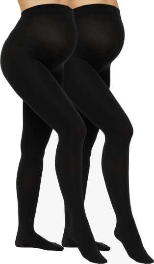 Mamalicious Mlkaya Winter Pantyhose 200Den 2 P   Black   M/L