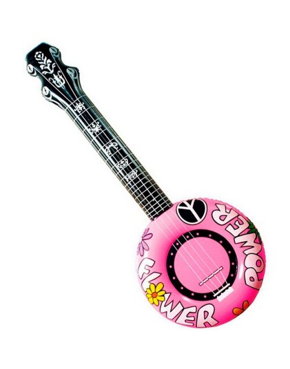 Flower Power Rosa Oppblåsbar Banjo Flower Power Rosa Oppblåsbar Banjo