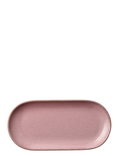 Aida Raw Colour Oval Tall. Roseish 25X12X1,5 Cm. Pink 